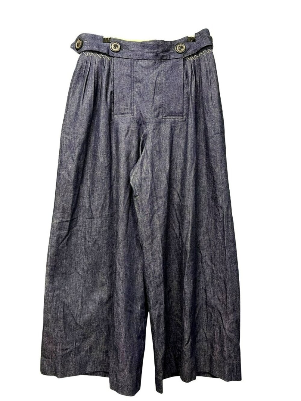 Maison Margiela $3410 Chambray Jean Wide Leg Pants Size 40 Small NEW